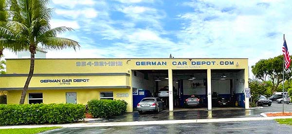German Car Depot yellow building